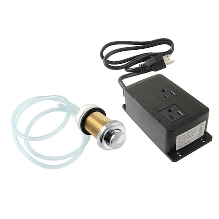 Kingston Brass Dual Outlet Garbage Disposal Air Switch Kit, Polished Chrome KADK211